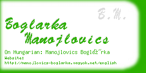 boglarka manojlovics business card